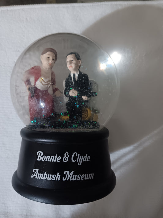 Bonnie and Clyde Collectors Snow Globe