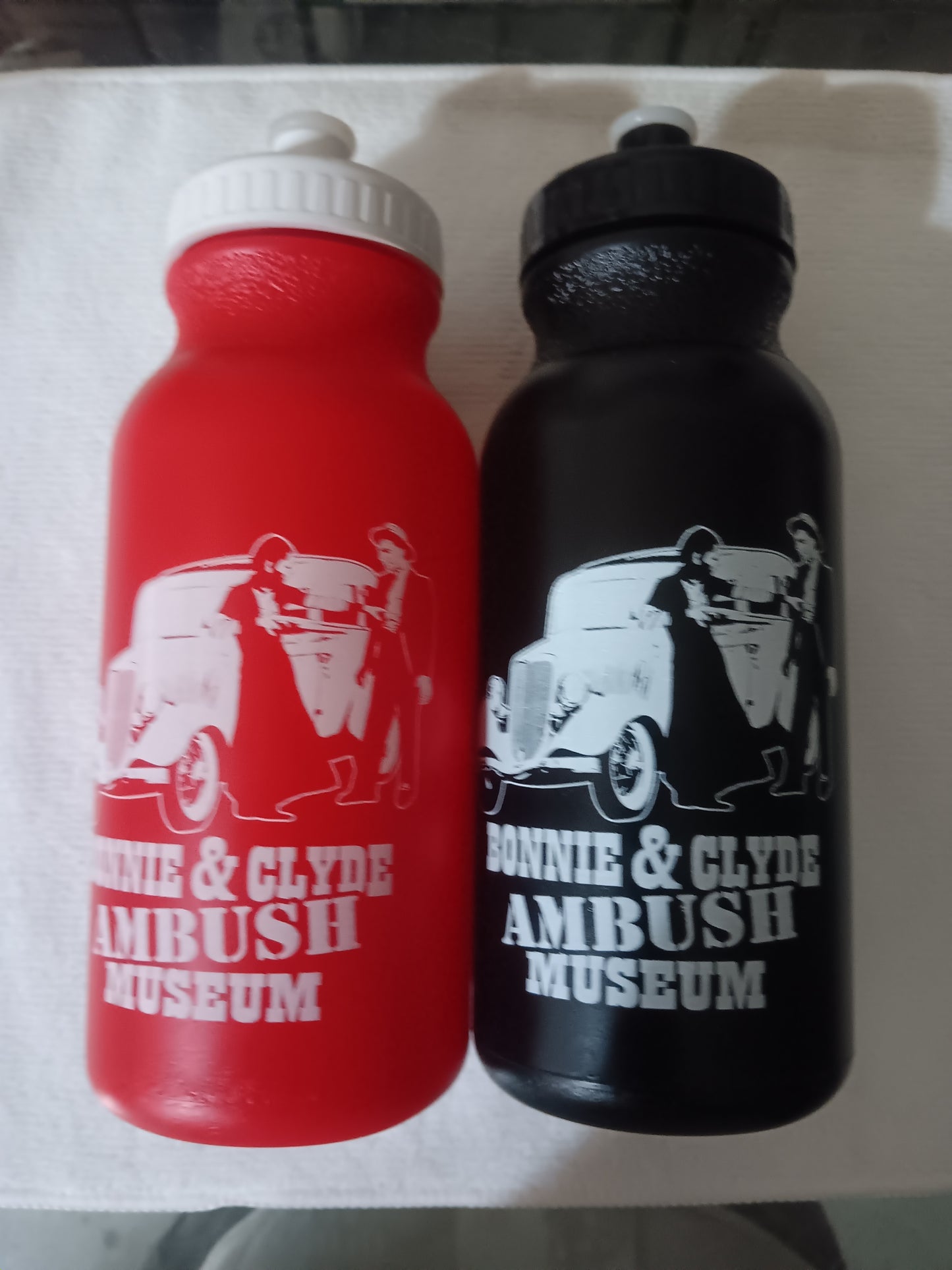 Bonnie and Clyde Ambush Museum Water Bottle