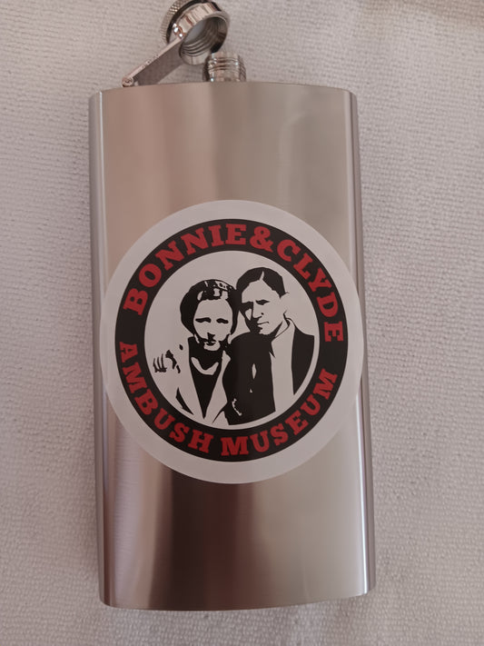 Bonnie and Clyde Ambush Museum Stainless Steel Flask